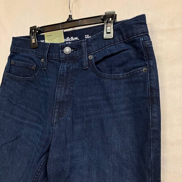 Goodfellow & Co Men's 30x32 Brooks Mid Rise Heavyweight Slim Fit Leg Full Jeans - Picture 10 of 15